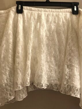 Hollister White Mini Lace Skirt